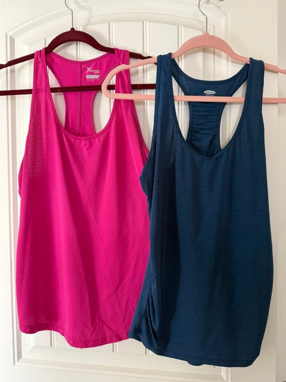 2 small old navy razor back athletic tank tops
